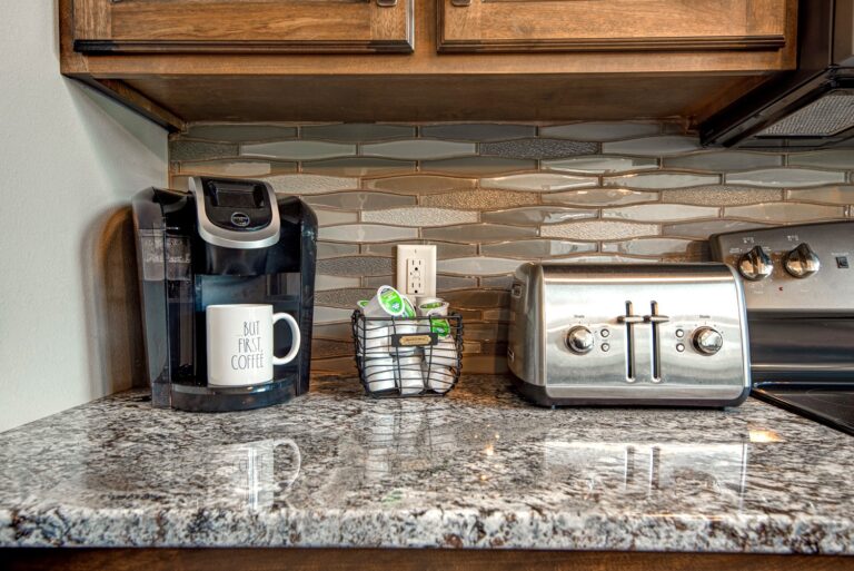 Keurig machine and complimentary K-cups to get your morning off to a great start. A drip coffee maker is also available in the pantry.