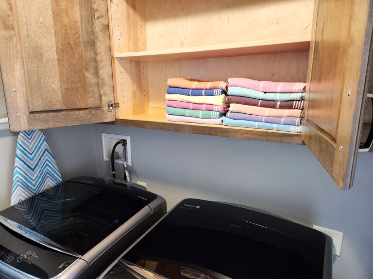 Beach towels are available in the laundry room cabinets. The resort also provides towels at the waterpark entrance.