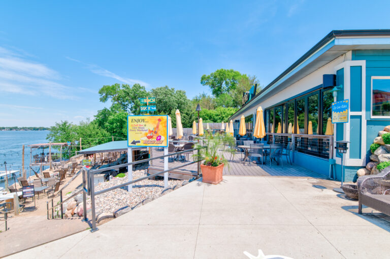 Enjoy beautiful sunsets from the patio at Bracco restaurant and head down the steps to the Bracco Beach Bar for live music on the weekends.