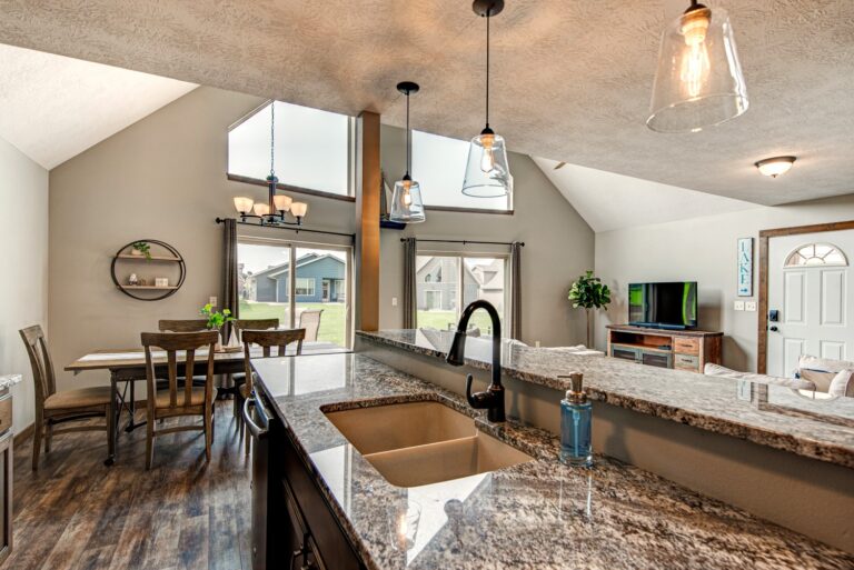 The floor-to-ceiling windows create a bright and welcoming environment with lots of natural light
