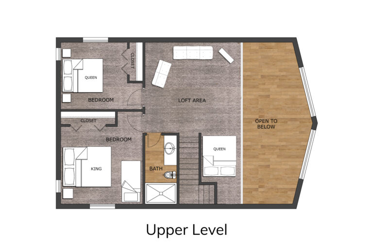 Upper level floor plan